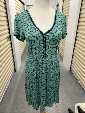 Disney The Nightmare Before Christmas Mint Green Short-Sleeve V-Neck Dress